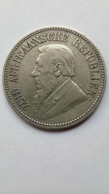 1893 ZAR Kruger Halfcrown - Two and a Half Shillings