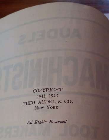 Vintage Pudels -Machinists and Tool Makers Handy Book -1941 Edition