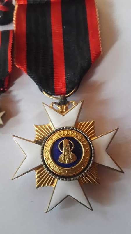 Rare Vatican Knight`s Cross of the Order of Saint ( ST.) Sylvester