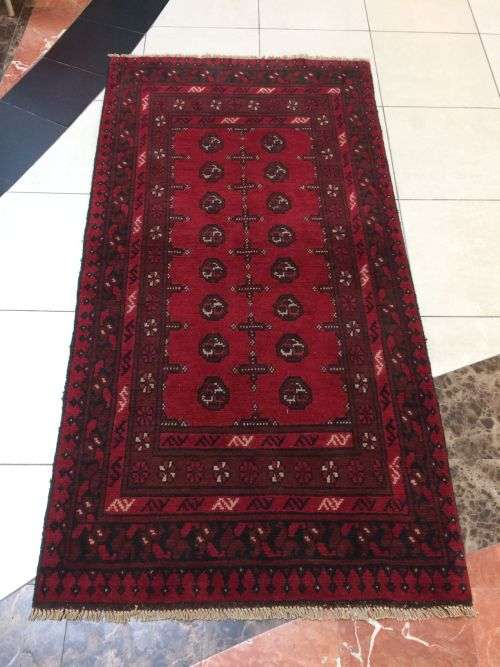 Handmade Persian Red Afghan Rug 150 x 100 (with Certificate)