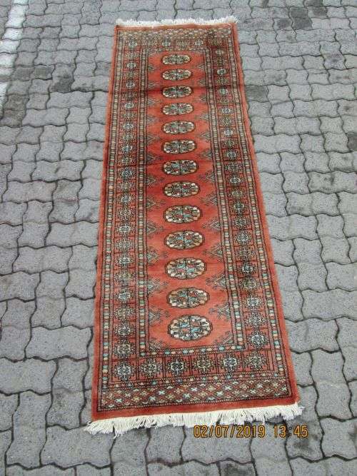 BEAUTIFULL   PERSIAN BUKHARA CARPET  SIZE 187 X 63