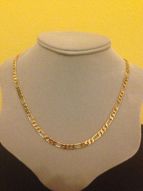 6mm Gold Figaro Necklace - High Quality 9ct Simulated Gold