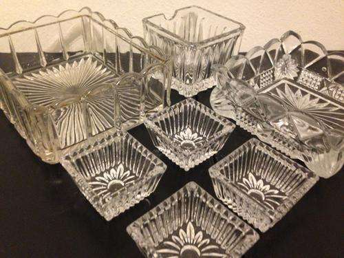 7 Square serving bowls