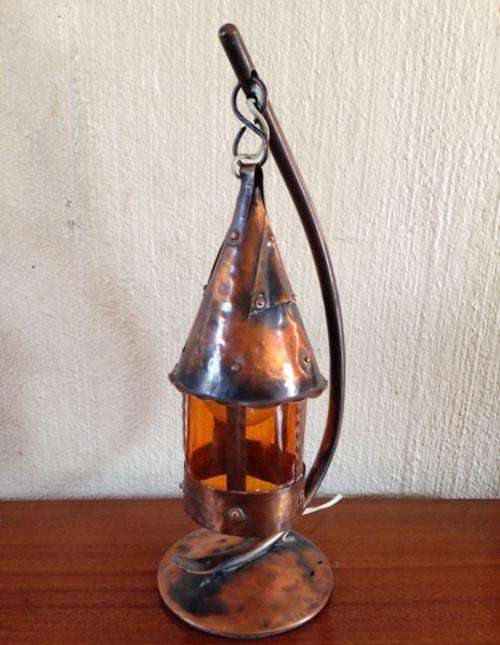 Vintage copper table lamp