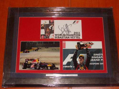 Sebastian Vettel Framed Signed COV + Pictures