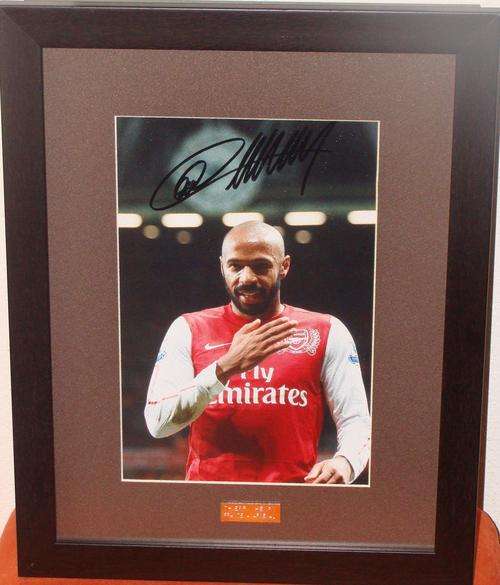 Thierry Henry Authentic Hand Signed Framed Photo
