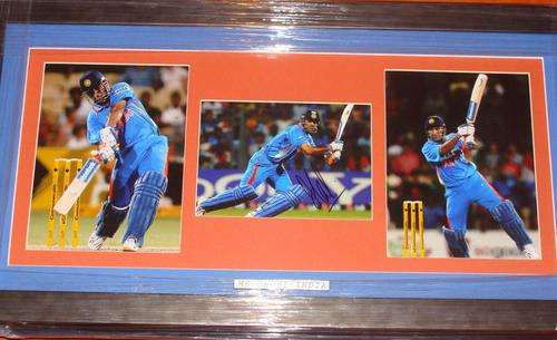 MS Dhoni Framed Autographed Pictures