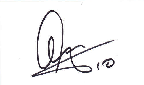 Juan Mata hand signed signature card