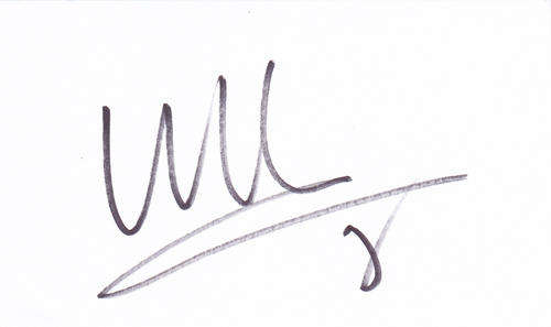 David Villa hand signed signature card