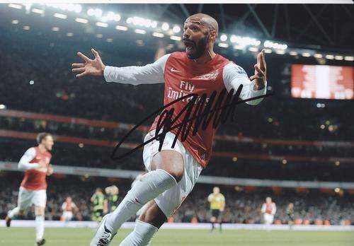 Thierry Henry Hand signed A4 photo