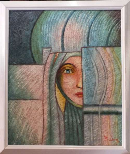 Exquisite Colourful Modern Art by B Lang - Special Paper on Board - Mixed Media Used