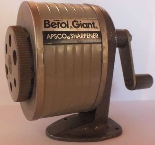 Vintage Berol Giant Apsco Pencil Sharpener- Can sharpen 6 Different Pencil Thicknesses