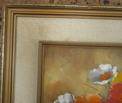 Original Oil on Board - Still Life of Flower Arrangement by Artist JH Gird