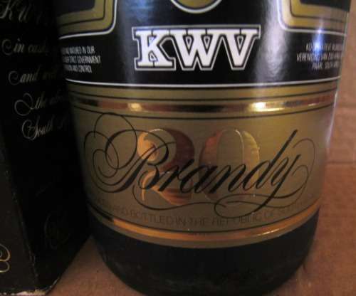 KWV 20 YEAR OLD BRANDY (Old Bottle and Box)