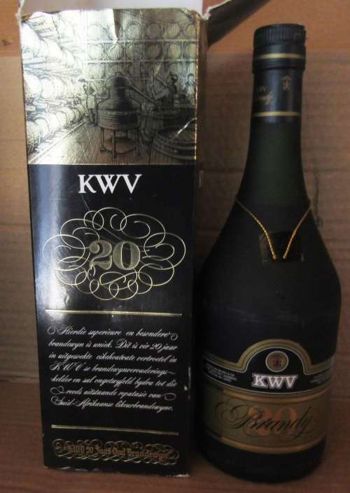 KWV 20 YEAR OLD BRANDY (Old Bottle and Box)