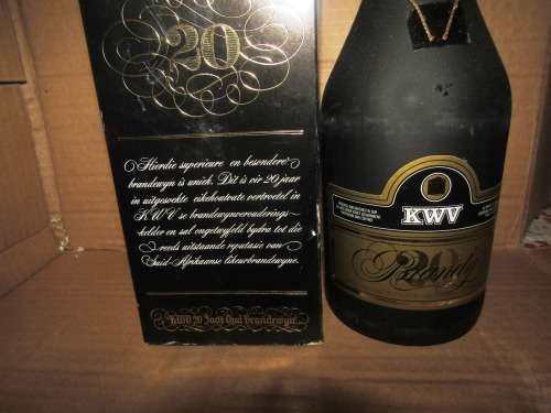 KWV 20 YEAR OLD BRANDY (Old Bottle and Box)