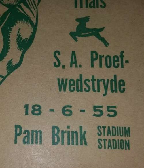 SPRINGBOK TRIALS 18 JUNE 1955 AT PAM BRINK STADIUM OFFICIAL PROGRAMME VERY SCARCE