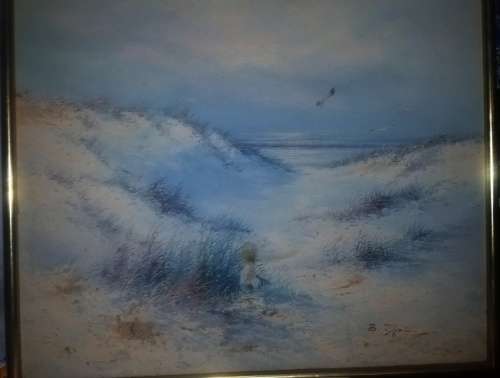 BEAUTIFUL LARGE FRAMED PAINTING BY AN ACCOMPLISHED ARTIST - ACRYLIC ON CANVAS - SIGNED BY ARTIST