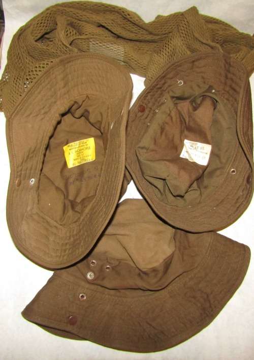 Three SADF brown bush hats from the 70s in Good Condition