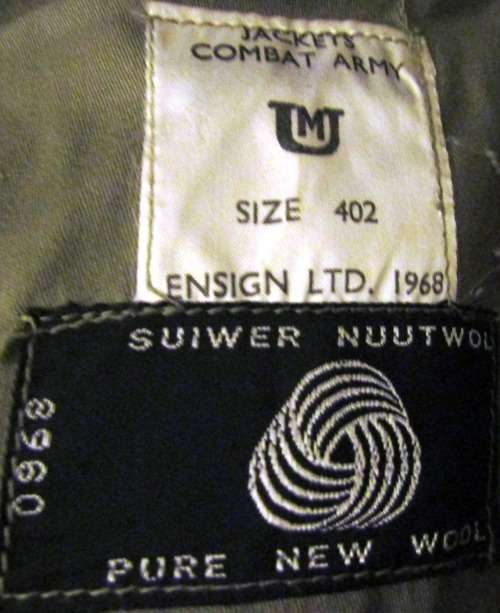 Army "Bunny" Jacket from the 60s with Staff Sergeant rank and Unit Flashes on Sleeves