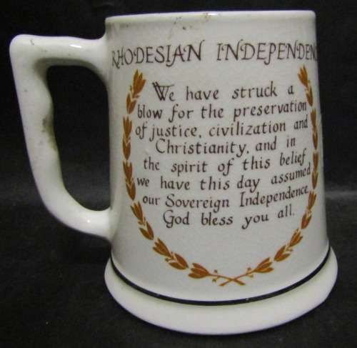 BEER MUG RHODESIA INDEPENDENCE - 11 November 1965 - IAN SMITH