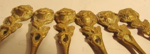 Vintage Solid Six Brass Spoons -  One bid takes all Six