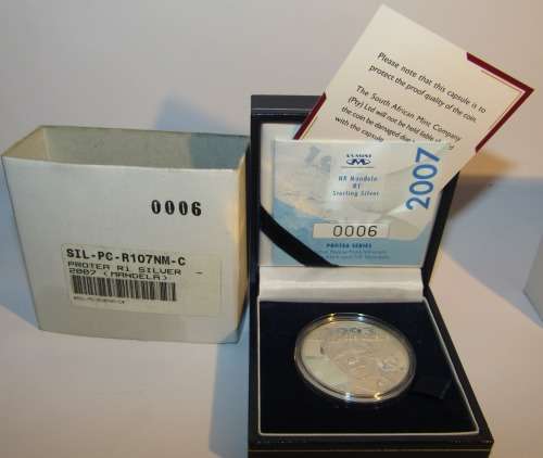 Mandela & De Klerk Silver Proof Protea Series R1 - Sterling Silver - One bid for both