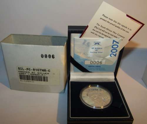 Mandela & De Klerk Silver Proof Protea Series R1 - Sterling Silver - One bid for both