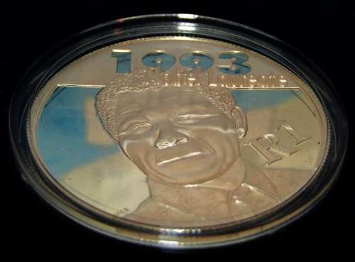 Mandela & De Klerk Silver Proof Protea Series R1 - Sterling Silver - One bid for both