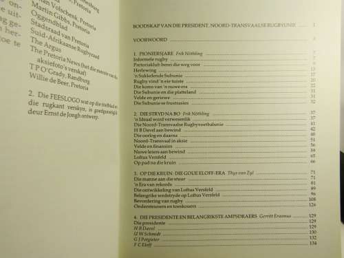 NOORD-TRANSVAAL RUGBY - 50 - 433 PAGES - Afrikaanse Uitgawe