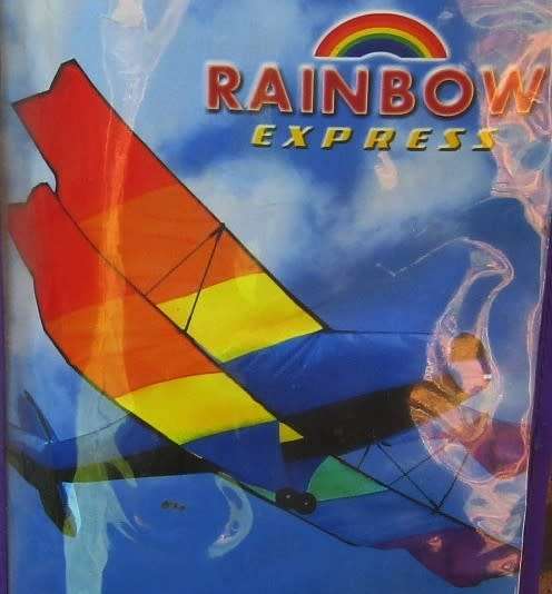 IT IS KITE FLYING TIME Bi Plane Rainbow Express Kite USA Import - Top of Line