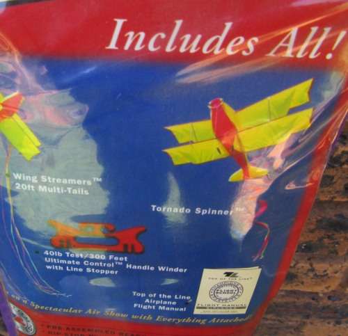 IT IS KITE FLYING TIME Bi Plane Rainbow Express Kite USA Import - Top of Line