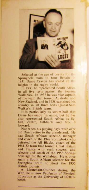 Springbok Story 1949-1953 by Danie Craven 1st Edition Published 1954