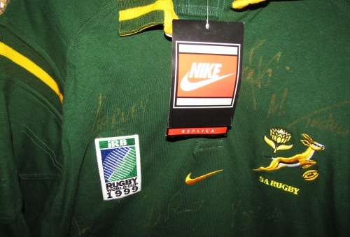 ONLY FOR NOBUAKI MORIGUCHI  SPRINGBOKS SIGNED BY SEVERAL SPRINGBOKS X-Large Jersey 1999 With COA