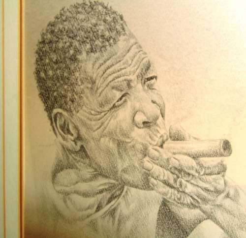 Beautifull Mike Elliott Original Painting - Part of his Collection `Respect for an Ancient Culture`