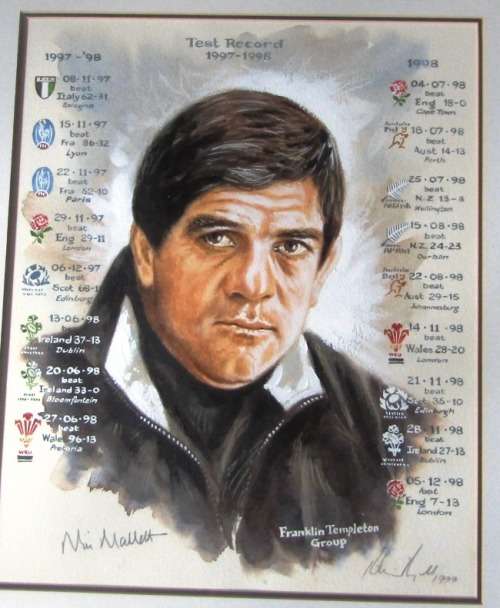 An Exquisitely Done Watercolour of NICK MALLETT by Richie Ryall - Signed by Mallett & Ryall