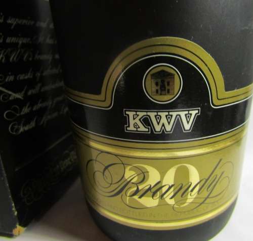 KWV 20 YEAR OLD BRANDY (Old Bottle and Box)