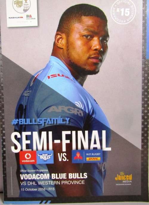 Semi Final BLUE BULLS vs WESTERN PROVINCE  15 October 2016 LOFTUS VERSVELD