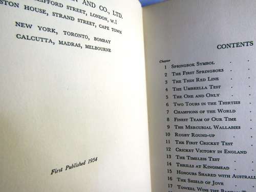 GREEN AND GOLD BY RK STENT SCARCE BOOK FROM 1954 - RUGBY, CRICKET, BOXING AND MORE