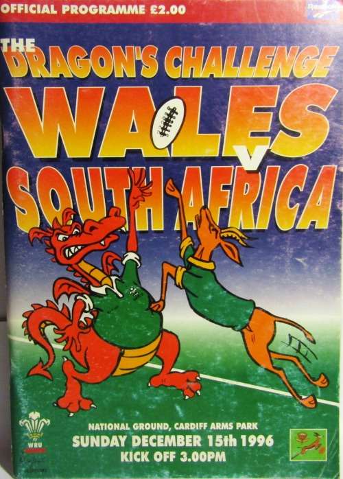 WALES vs SOUTH AFRICA 15 DECEMBER 1996  CARDIFF ARMS PARK