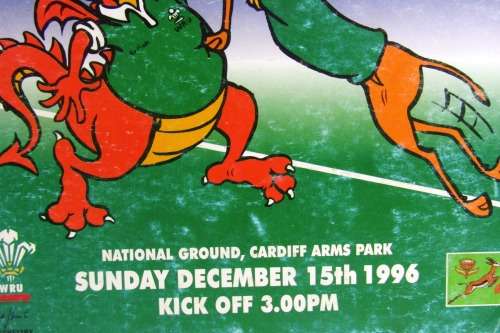 WALES vs SOUTH AFRICA 15 DECEMBER 1996  CARDIFF ARMS PARK