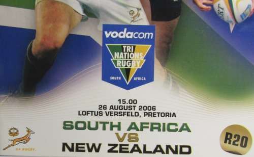 SOUTH AFRICA vs NEW ZEALAND -26 AUGUST 2006  LOFTUS VERSVELD -A4 Size