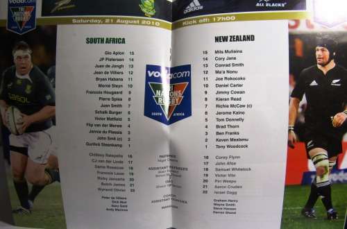 SOUTH AFRICA vs NEW ZEALAND -26 AUGUST 2006  LOFTUS VERSVELD -A4 Size