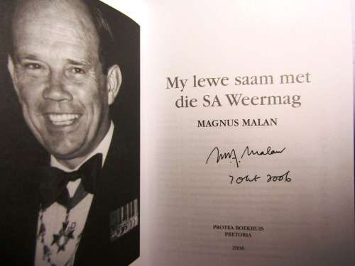 Signed Copy - MAGNUS MALAN - My lewe saam met die SA Weermag