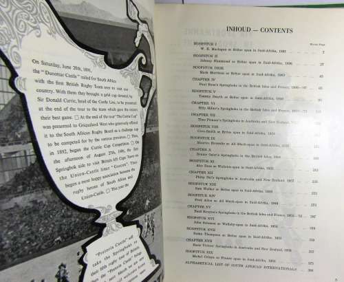 Springbok Annals - Annale 1891 - SPRINGBOK INTERNATIONAL TOURS TO AND FROM SOUTH AFRICA 1891-1958