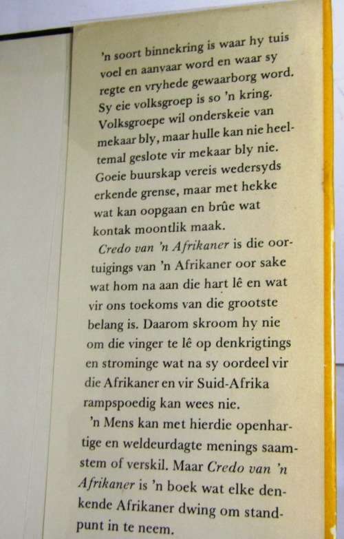 CREDO VAN `N AFRIKANER DEUR AP TREURNICHT