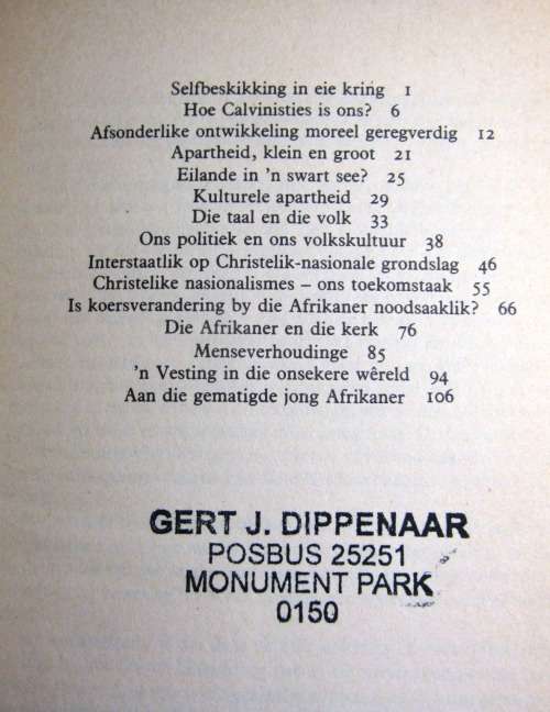 CREDO VAN `N AFRIKANER DEUR AP TREURNICHT
