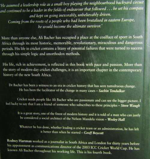 ALI - THE LIFE OF ALI BACHER BY RODNEY HARTMAN  FOREWORD BY NELSON MANDELA