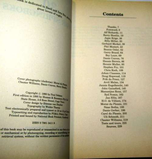 30 SUPER SPRINGBOKS BY PAUL DOBSON