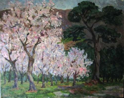 STILL LIFE OIL on BOARD BY Prof. OJP OXLEY #2 (Professor in Art -  Natal Tech Art  School 1940`s)